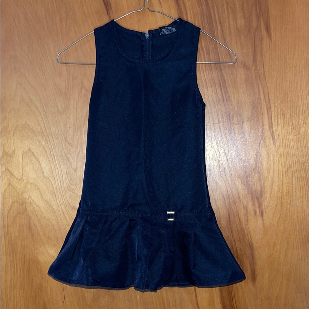 Elegant Dark Blue Sleeveless Dress